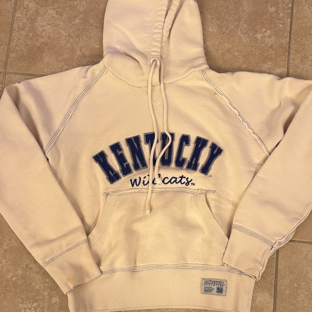 VINTAGE Colosseum Cream Kentucky Wildcats Pullover